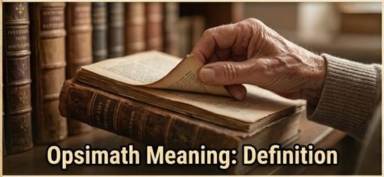 Opsimath Meaning : Definition, Origin, Examples, Synonyms & Easy Explanation (Beginner Guide)